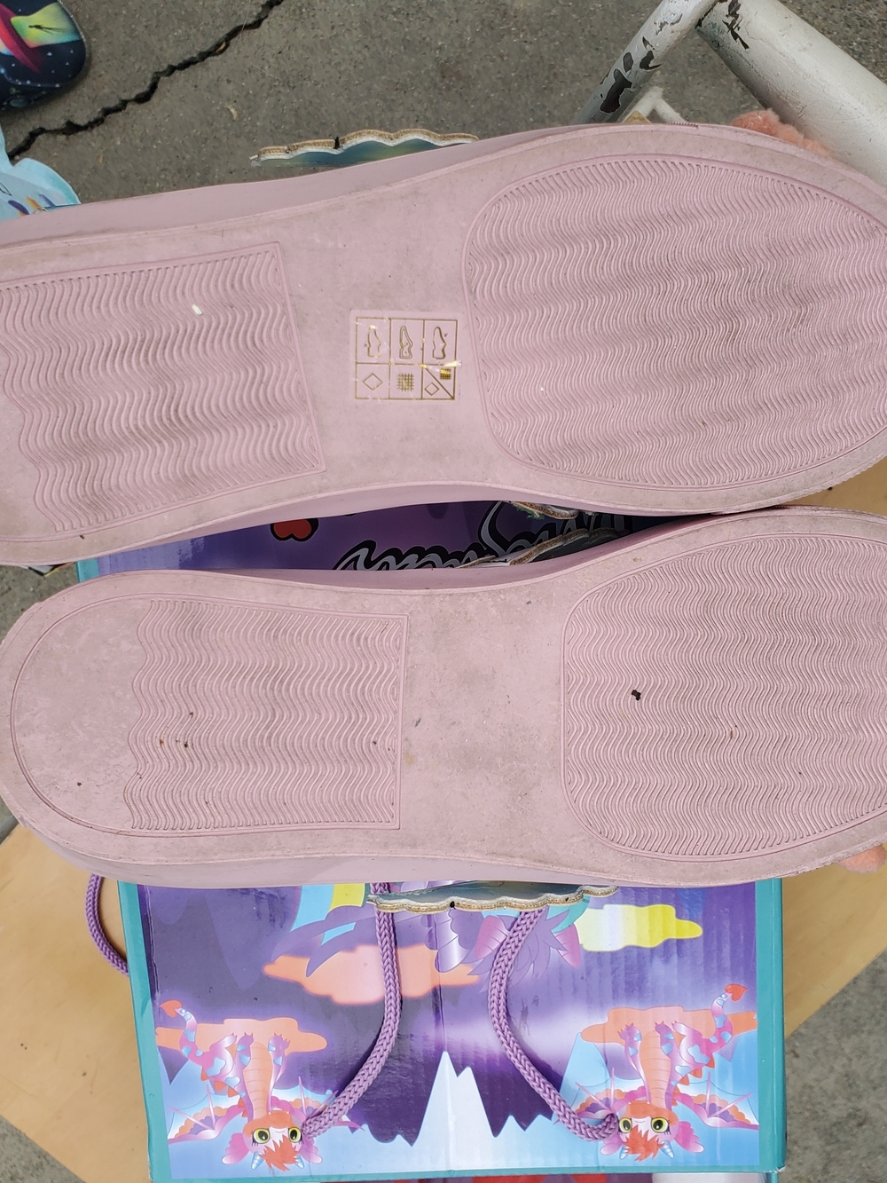 Irregular Choice Colorful Monster Slip-On Flats in Pink, Green & Blue - Picture 5 of 6